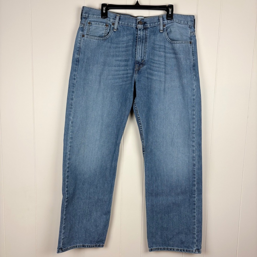 Levis 569 Loose Straight Leg Jeans Mens 38x32 Medium Wash Vintage Y2K Denim